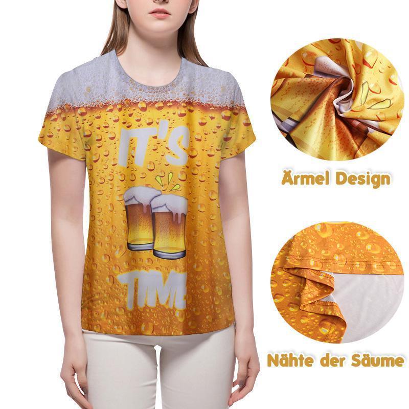 3D Druck Bier-Luftblasen T-Shirt