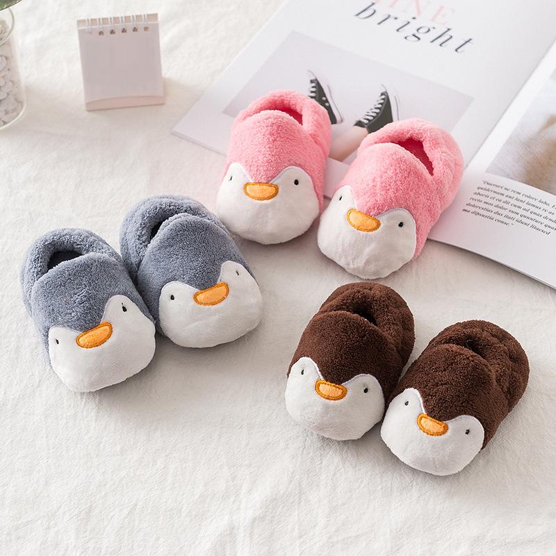 Pinguin-Hausschuhe aus Baumwolle für Babys