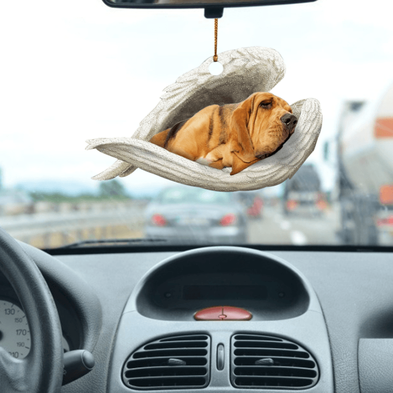 Machtleben™ Autoanhänger Schlafender Hund mit Engelsflügel