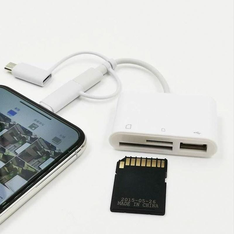 3-in-1 SD-TF-USB-Kartenleser OTG-Adapter