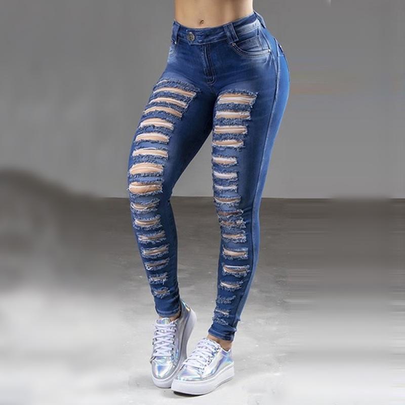 Hohe Taille Jeans Für Damen