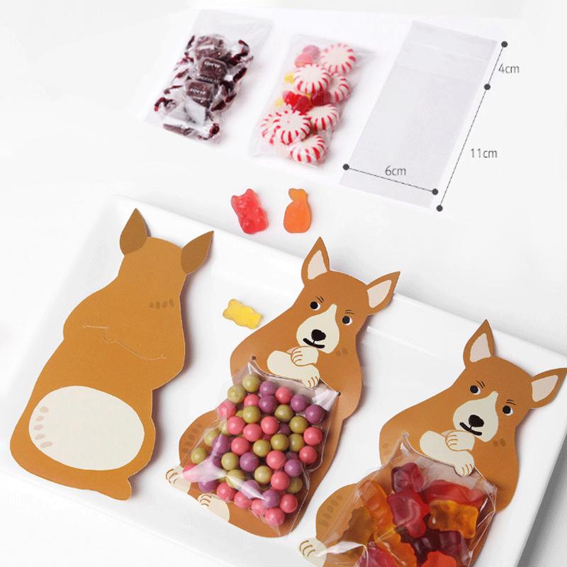 Niedliche kreative Verpackungstasche für Keks und Bonbon, 10 Stück