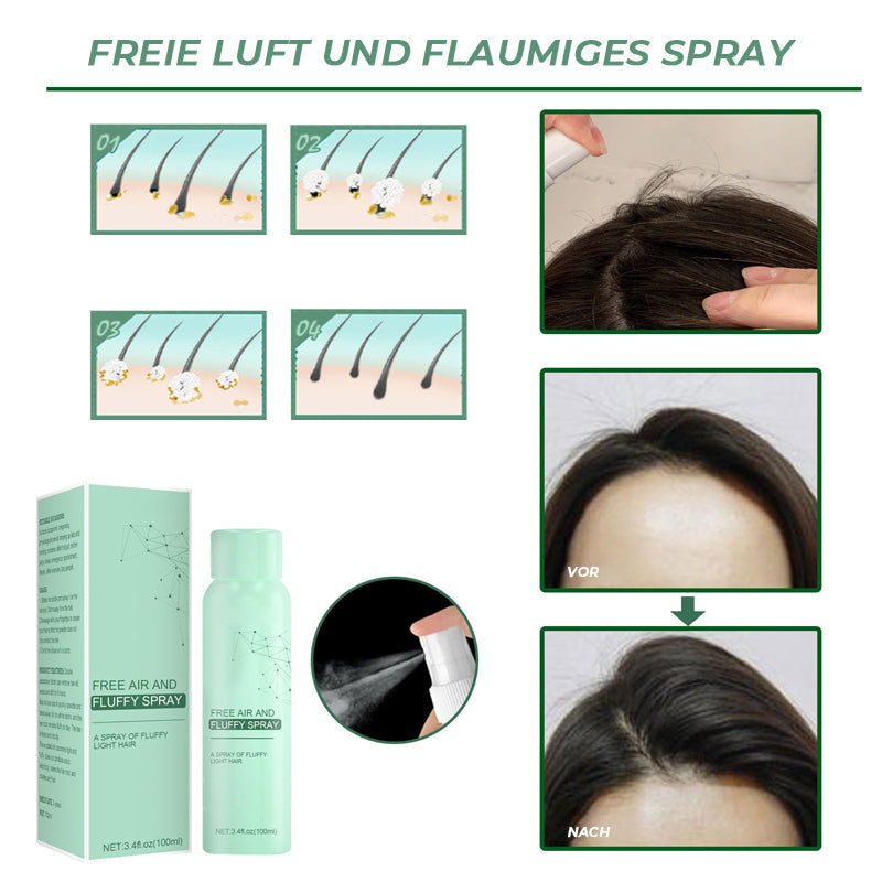 Auf trockenes Haar sprühen, ohne auszuspülen/Ölkontrollierendes und Volumengebendes Haarspray